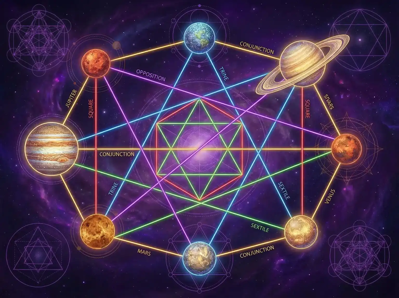 行星相位解读 - 海角网址 | 占星学进阶